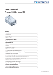 User's manual Primor 2000 / Level 15