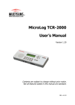 MicroLog TCR-2000 English User's Manual
