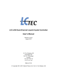 LCC-230 Dual-Channel Liquid-Crystal Controller User's Manual
