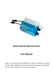 Smart Grid Tie Microinverter User Manual