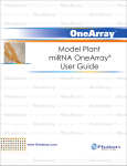 User Guide Model Plant miRNA OneArray ®