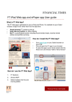 FT iPad Web app and ePaper app User guide