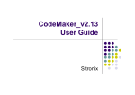 Sitronix CodeMaker_v2.13 User Guide