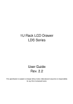 1U Rack LCD Drawer LDS Series User Guide Rev. 2.2