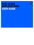 RFID Demo Applications User Guide, p/n 72E-160038