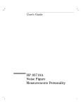 HP 85719A Noise Figure Measurements Personality User's Guide