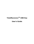 TotalRecoveryTM USB Key User's Guide