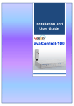 Installation and User Guide avaControl-100