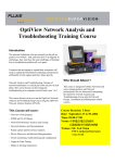 OptiView Network Analysis and Troubleshooting Training Course