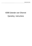 HDMI Extender over Ethernet Operating instructions