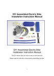 DIY Assembled Electric Bike Installation Instruction Manual DIY
