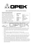 SWR-3 SWR/POWER METER INSTALLATION MANUAL