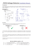 TOYO Voltage Detector Installation Manual