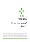 TWR98 Writer User Manual