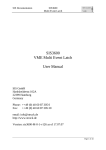 SIS3600 VME Multi Event Latch User Manual