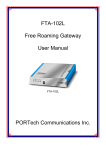FTA-102L Free Roaming Gateway User Manual PORTech