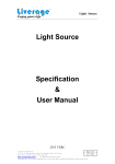 Light Source Specification & User Manual