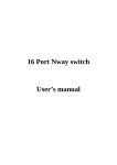 16 Port Nway switch User's manual