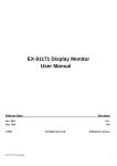EX-91171 Display Monitor User Manual