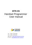 Handset Programmer User manual