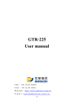 GTR-225 User manual