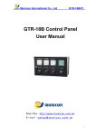 GTR-18B Control Panel User Manual