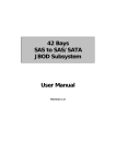 42 Bays SAS to SAS/SATA JBOD Subsystem User Manual