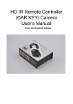 HD IR Remote Controller (CAR KEY) Camera User's Manual