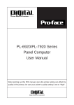 PL-6920/PL-7920 Series Panel Computer User Manual