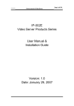 IP-002E Video Server Products Series User Manual & Installation