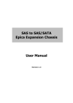 SAS to SAS/SATA Epica Expansion Chassis User Manual