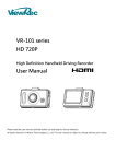 VR-101 series HD 720P User Manual