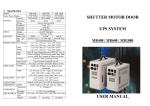 SHUTTER MOTOR DOOR UPS SYSTEM USER MANUAL