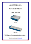 SBK-32/SBK-128 Remote SIM Bank User Manual PORTech