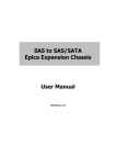 SAS to SAS/SATA Epica Expansion Chassis User Manual