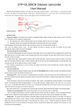 OTP-GL300CR Glasses camcorder User Manual