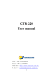 GTR-220 User manual