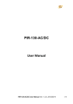 PIR-130-AC/DC User Manual