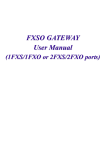 FXSO GATEWAY User Manual