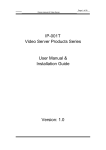 IP-001T Video Server Products Series User Manual & Installation