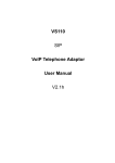 VS110 SIP VoIP Telephone Adaptor User Manual V2.1h