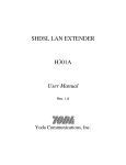 SHDSL LAN EXTENDER H301A User Manual