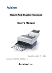 Sheet-Fed Duplex Scanner User's Manual Avision Inc.