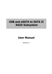 USB and eSATA to SATA II RAID Subsystem User Manual