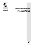 Solution Ultima Series Operators Manual