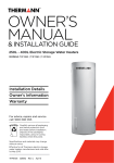 Thermann Electric Hot Water Unit | Owners Manual