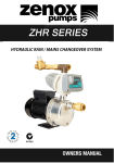 ZENOX ZHR SERIES OWNERS MANUAL