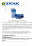 Zodiac LM3 Salt Water Chlorinator Owners Manual IMPORTANT