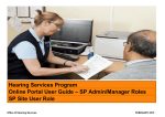 Hearing Services Program Online Portal User Guide &ndash; SP Admin