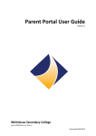 Parent Portal User Guide - Whittlesea Secondary College